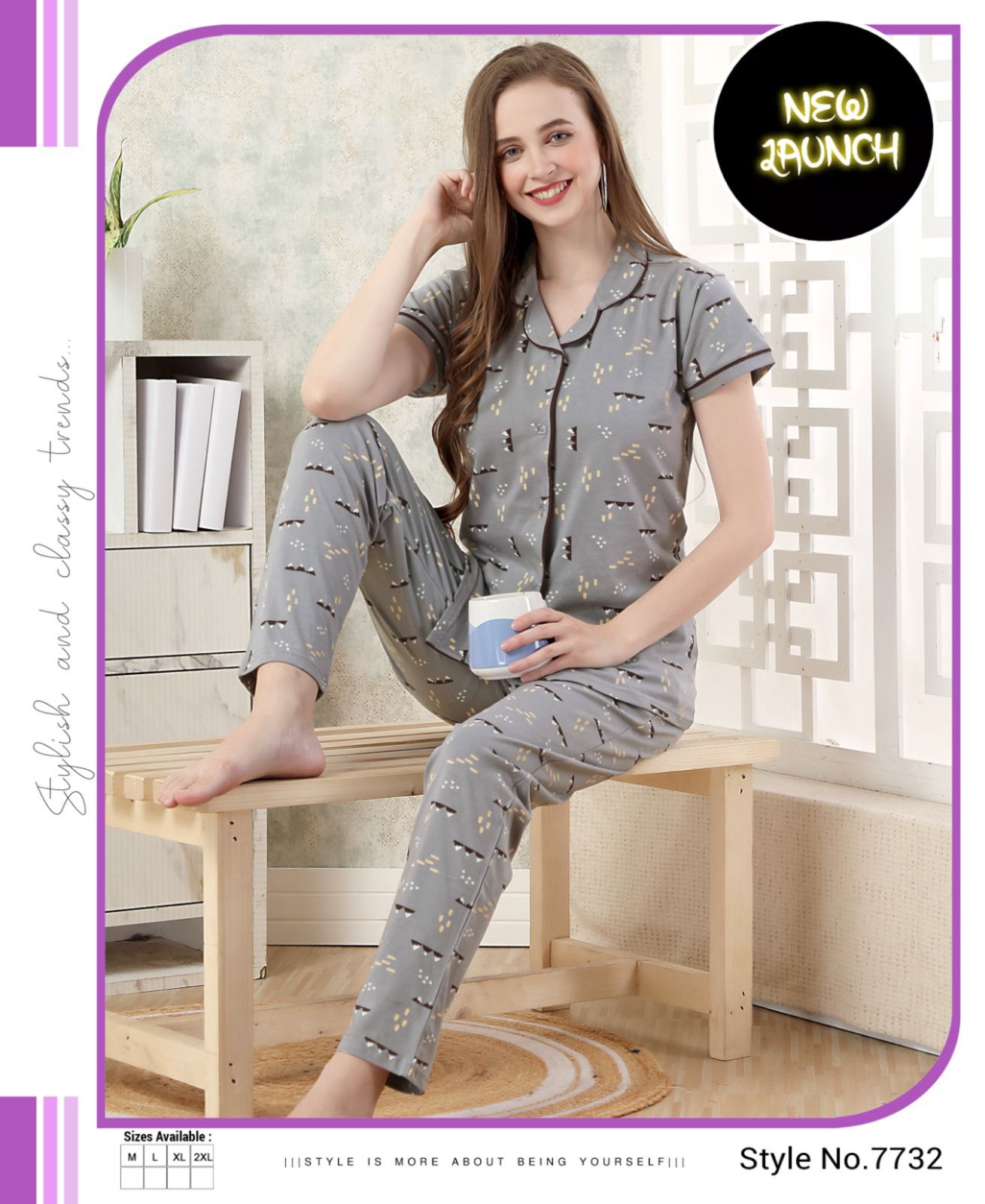 Summer Special Collar Ns Vol B506 Hosiery Cotton Night Suits
